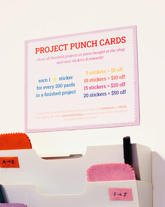 Project Punch Cards - Earn Store Credit For Finished Projects!