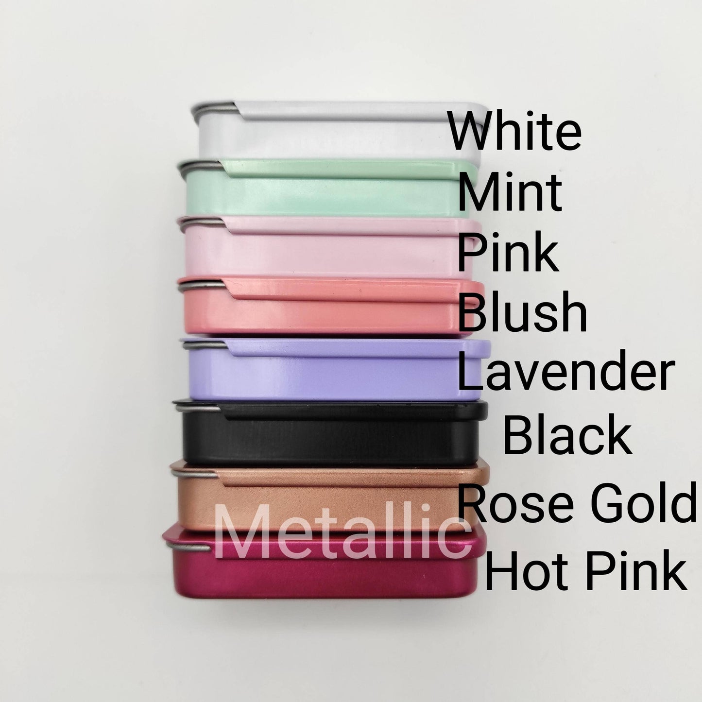 Solid Color Small Magnetic Tin Needle Case