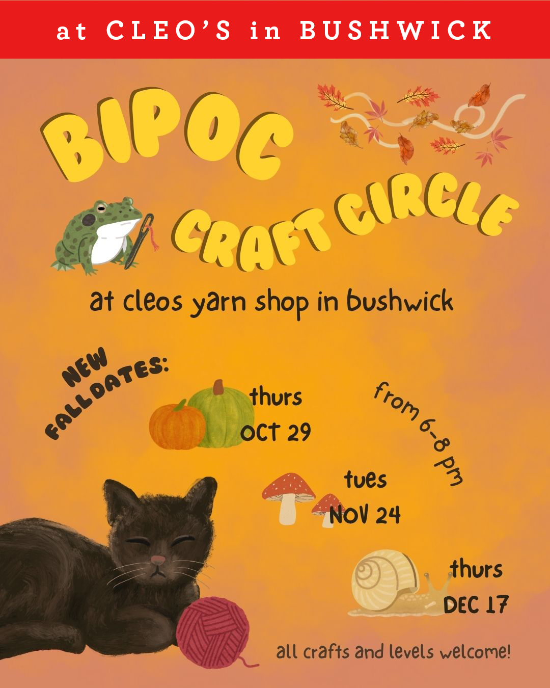BIPOC Craft Circle @ Cleo's in Bushwick
