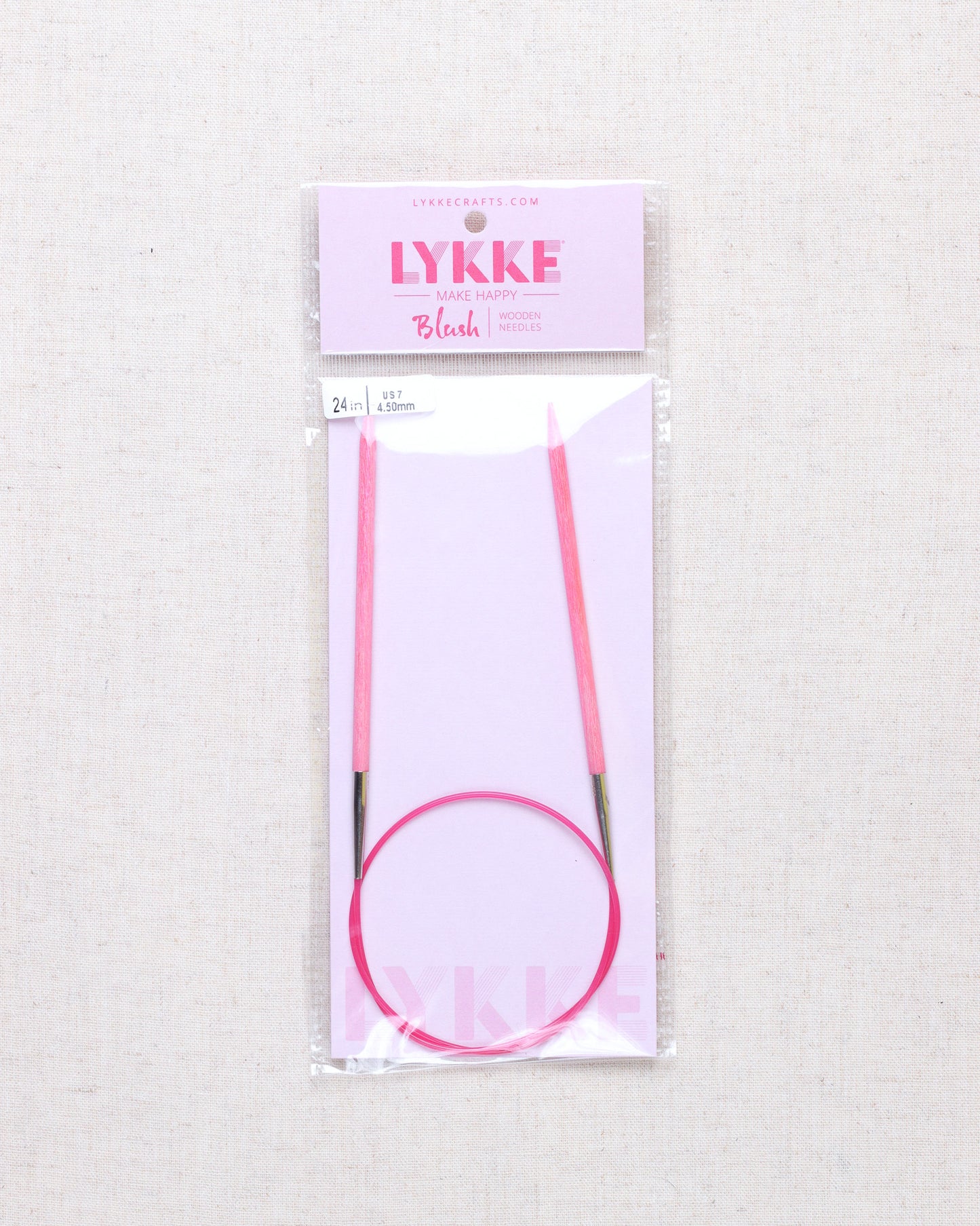 Lykke Blush Fixed Circular Needles