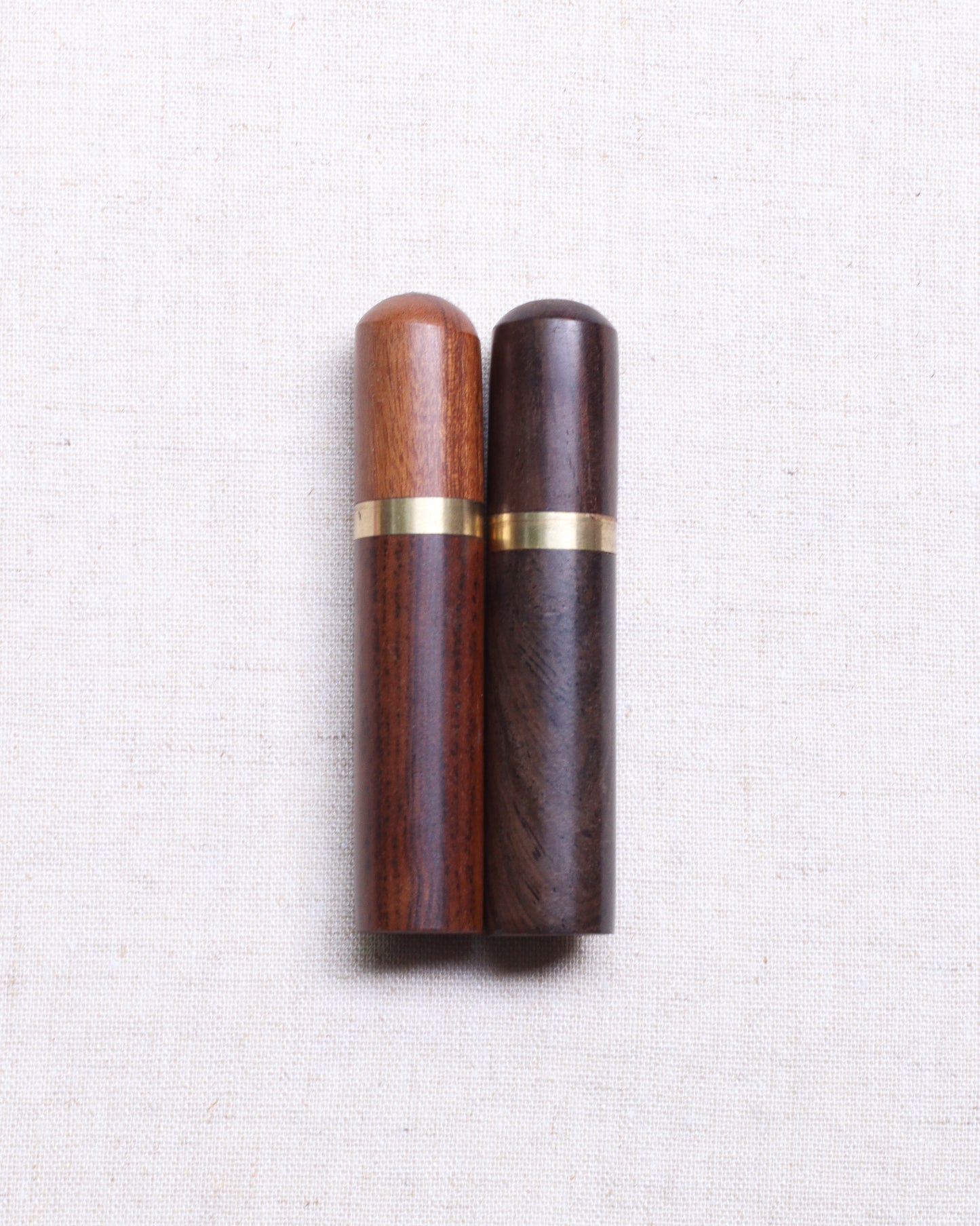 Fancy Wooden Darning Needle Tube