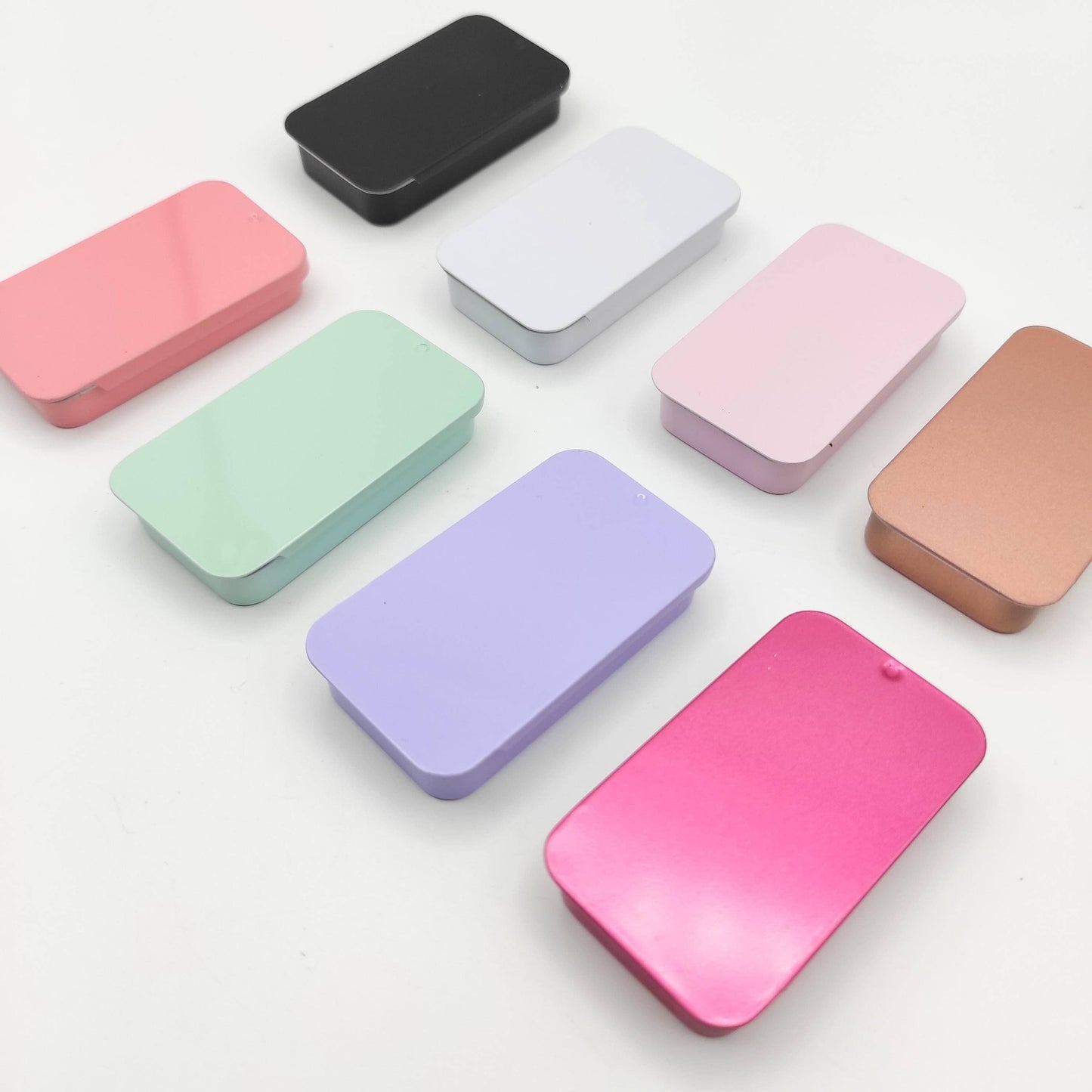 Solid Color Small Magnetic Tin Needle Case