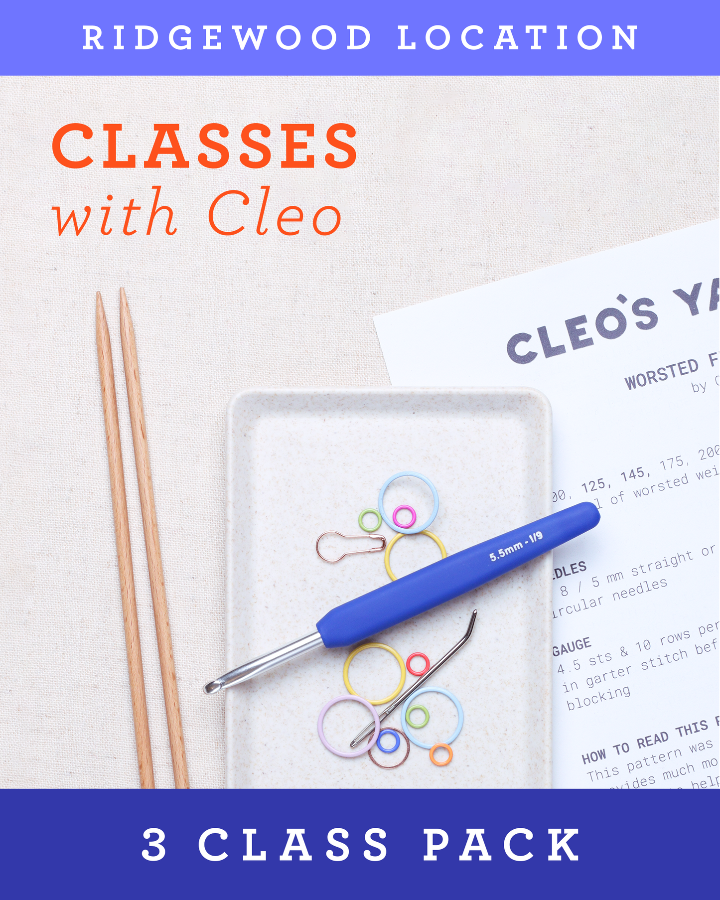 Two Hour Class with Cleo - 3 Class Pack