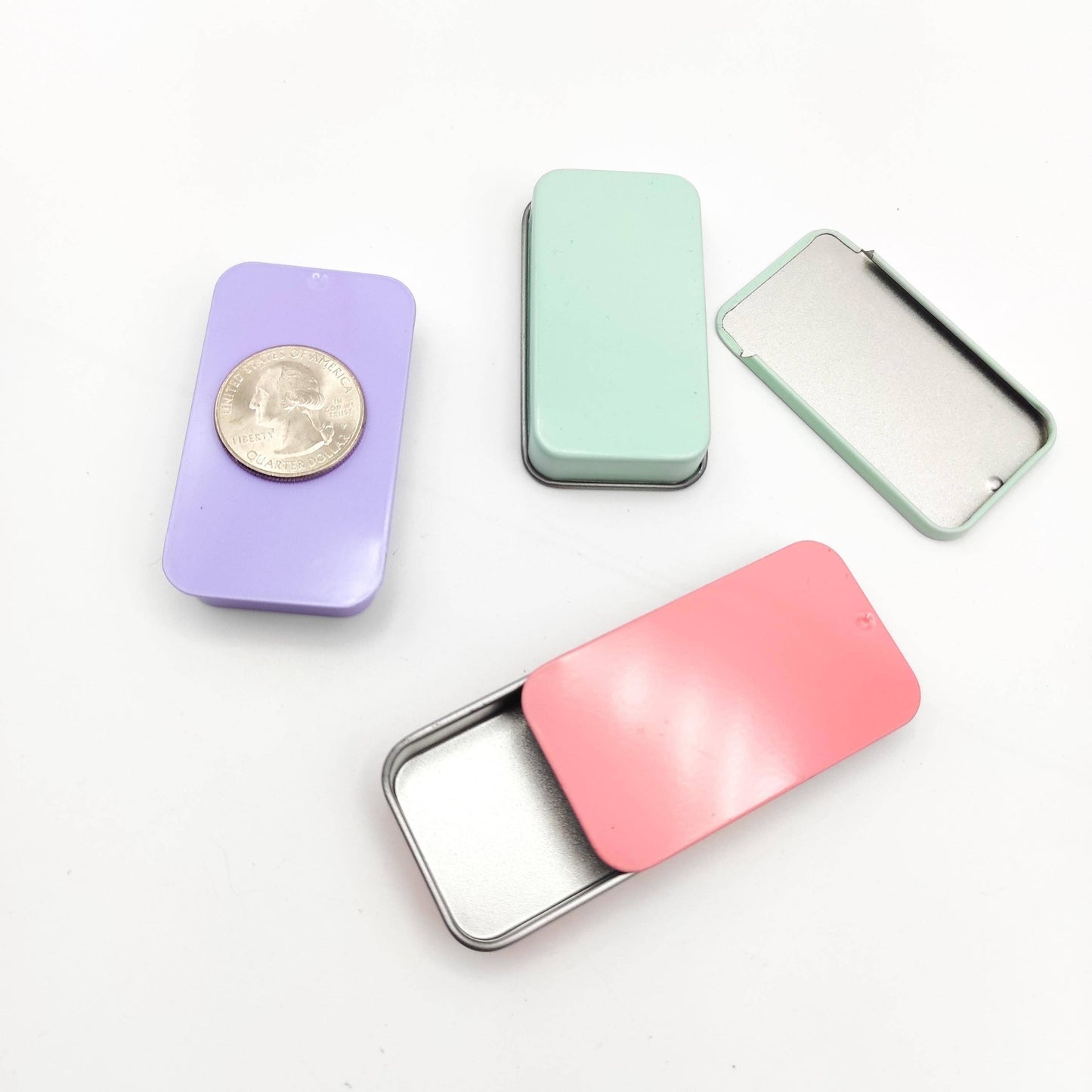Solid Color Small Magnetic Tin Needle Case