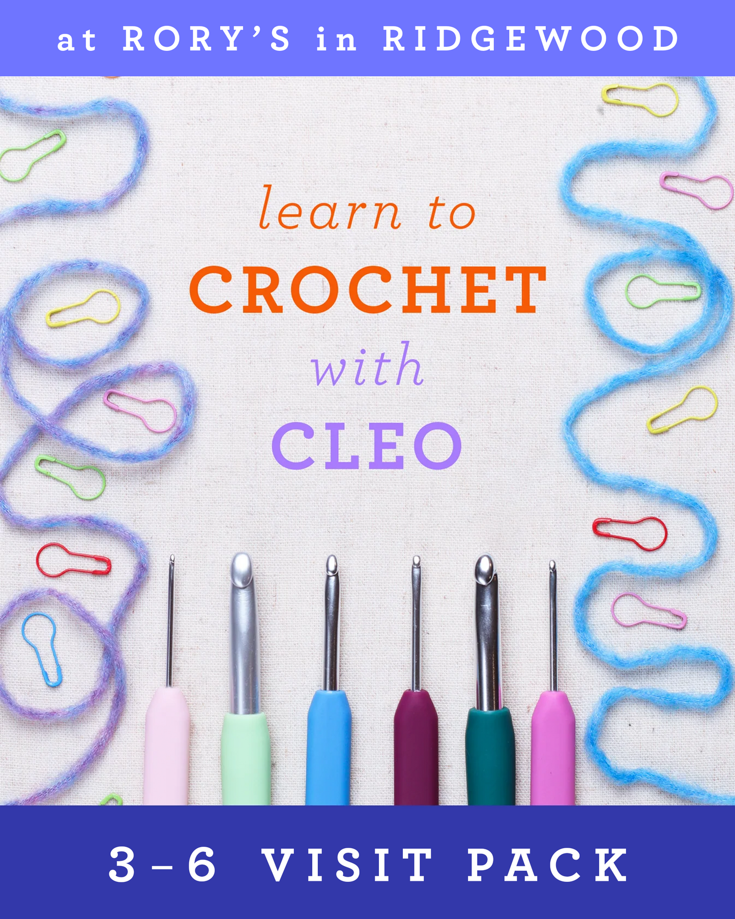 Learn to Crochet with Cleo @ Rory's in Ridgewood