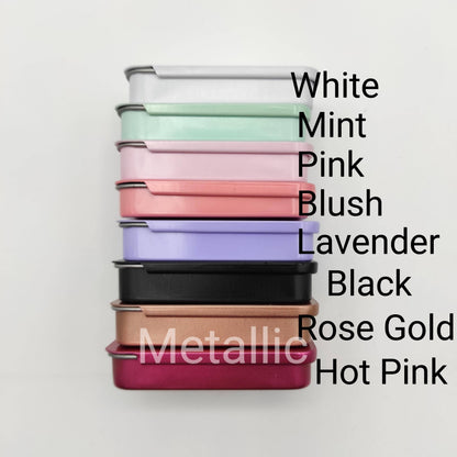 Solid Color Small Magnetic Tin Needle Case