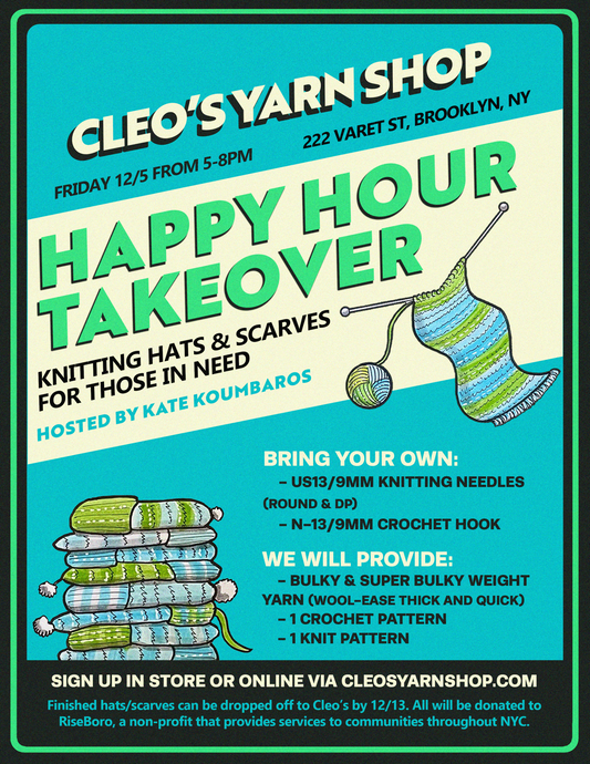 Happy Hour Takeover: Charitable Hat Making!