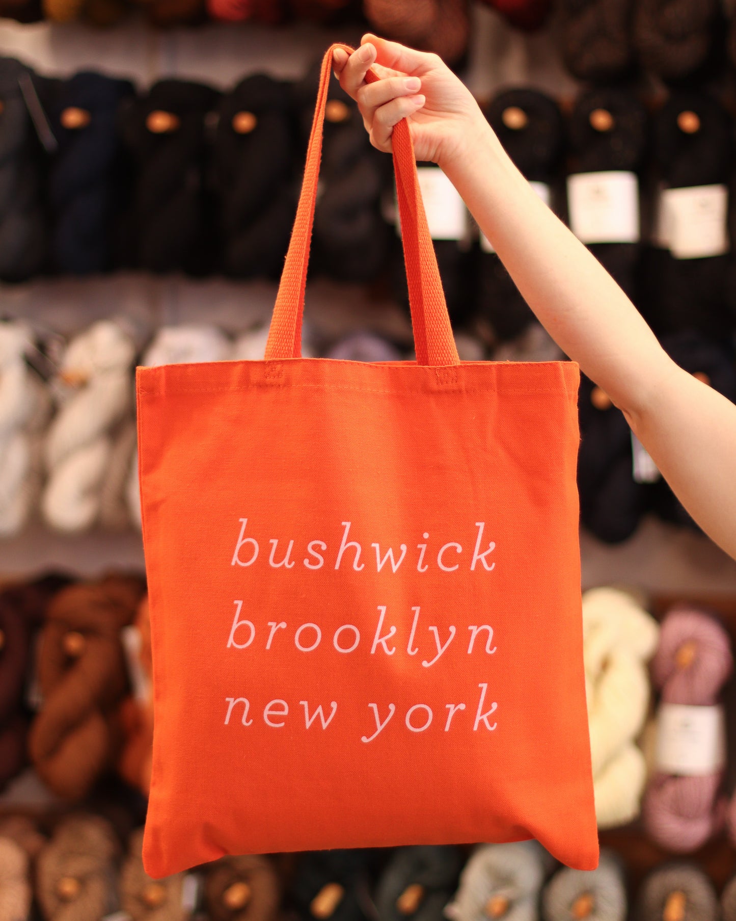 Cleo's Yarn Shop Orange Tote Bag