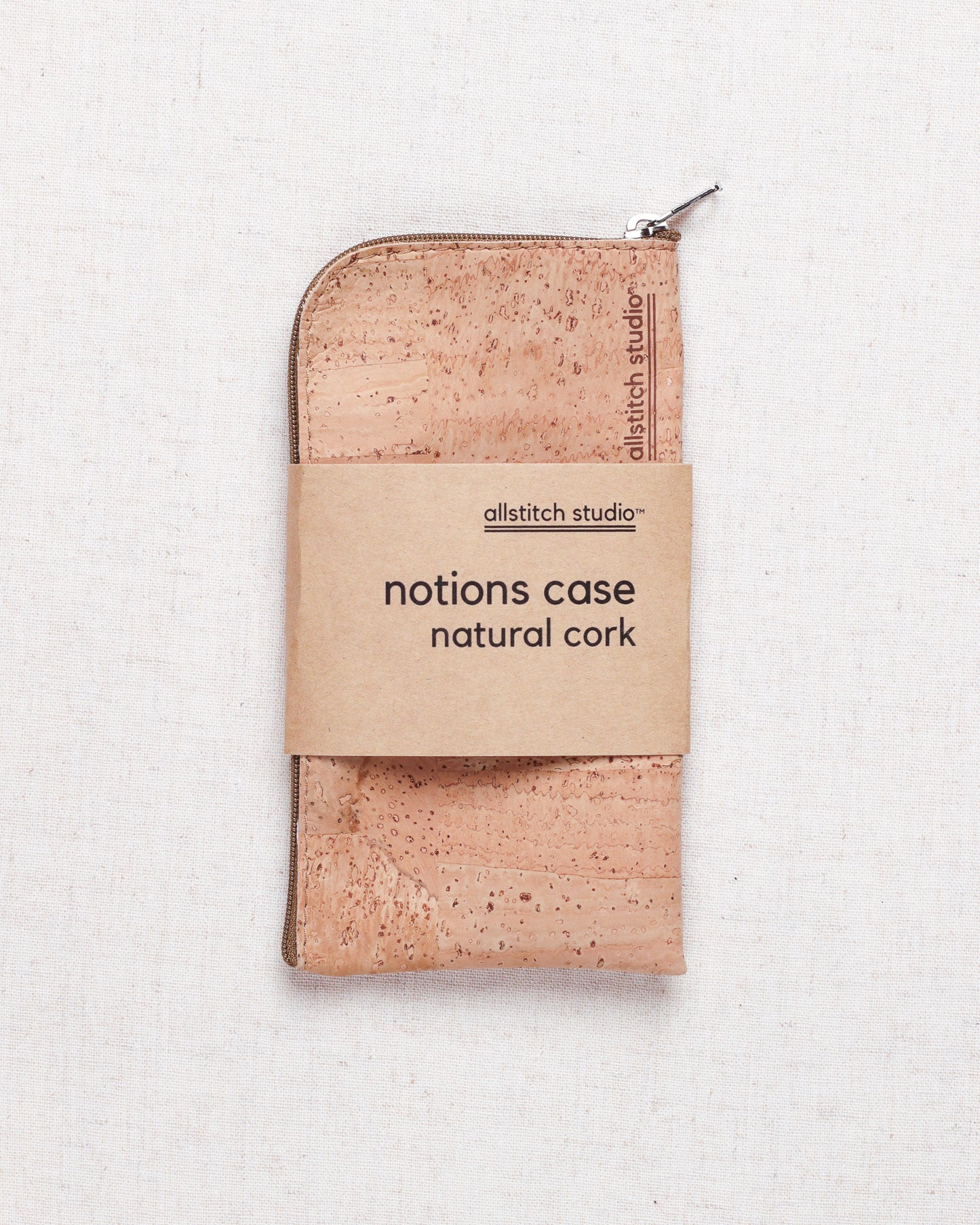 Cork Zippered Notions Case