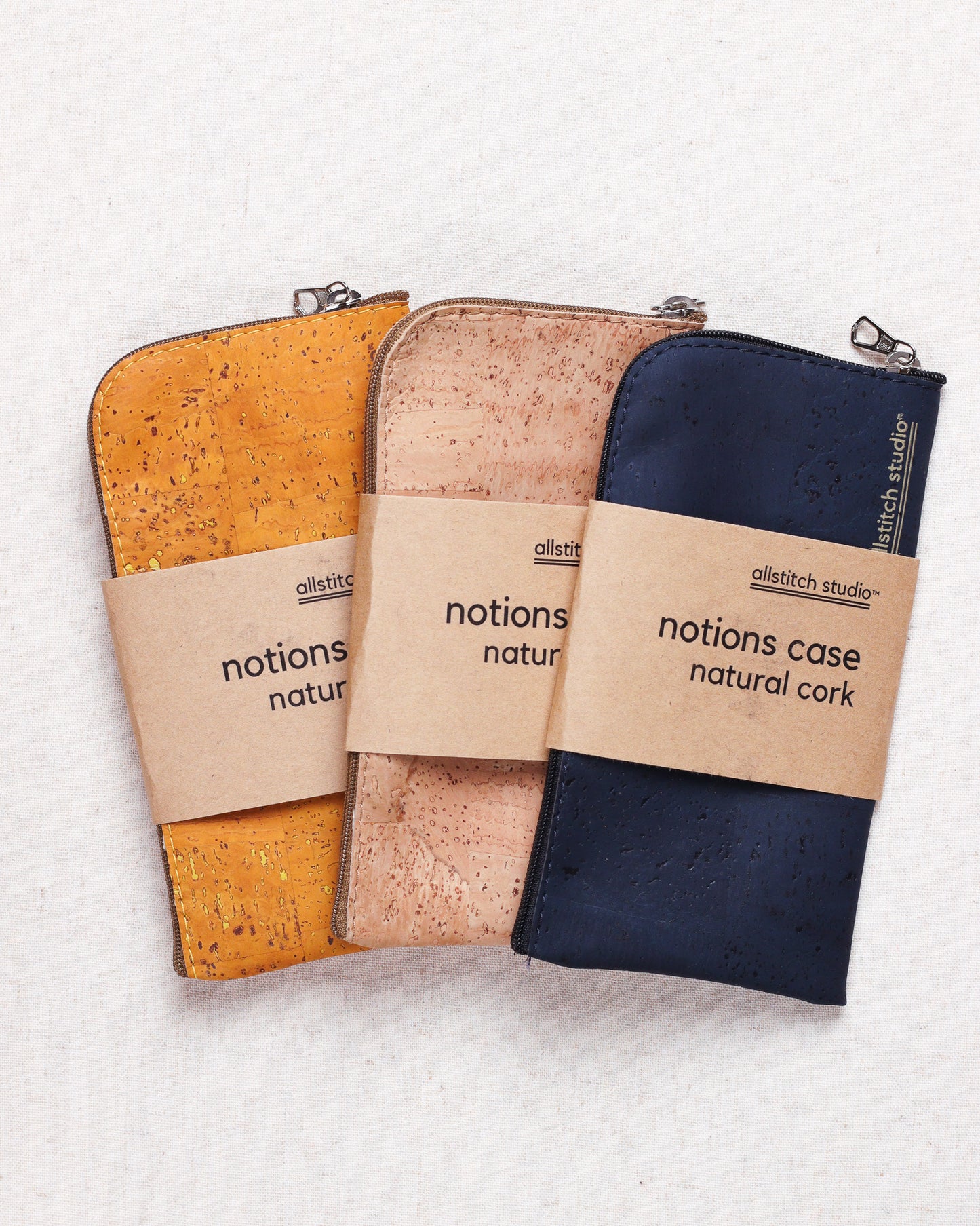 Cork Zippered Notions Case