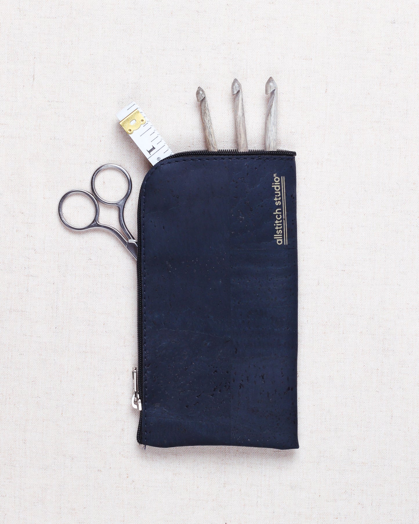 Cork Zippered Notions Case