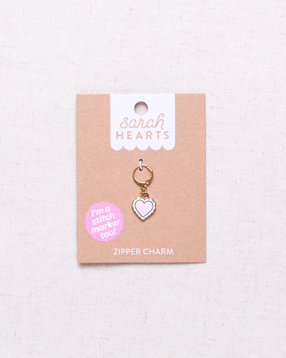 Sarah Hearts Zipper Charms & Stitch Markers