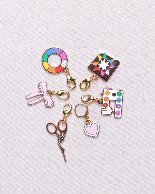 Sarah Hearts Zipper Charms & Stitch Markers