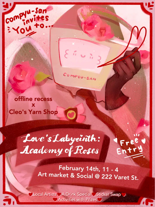 A Valentine's Day Edition of an Offline Recess Art Market Pop Up!