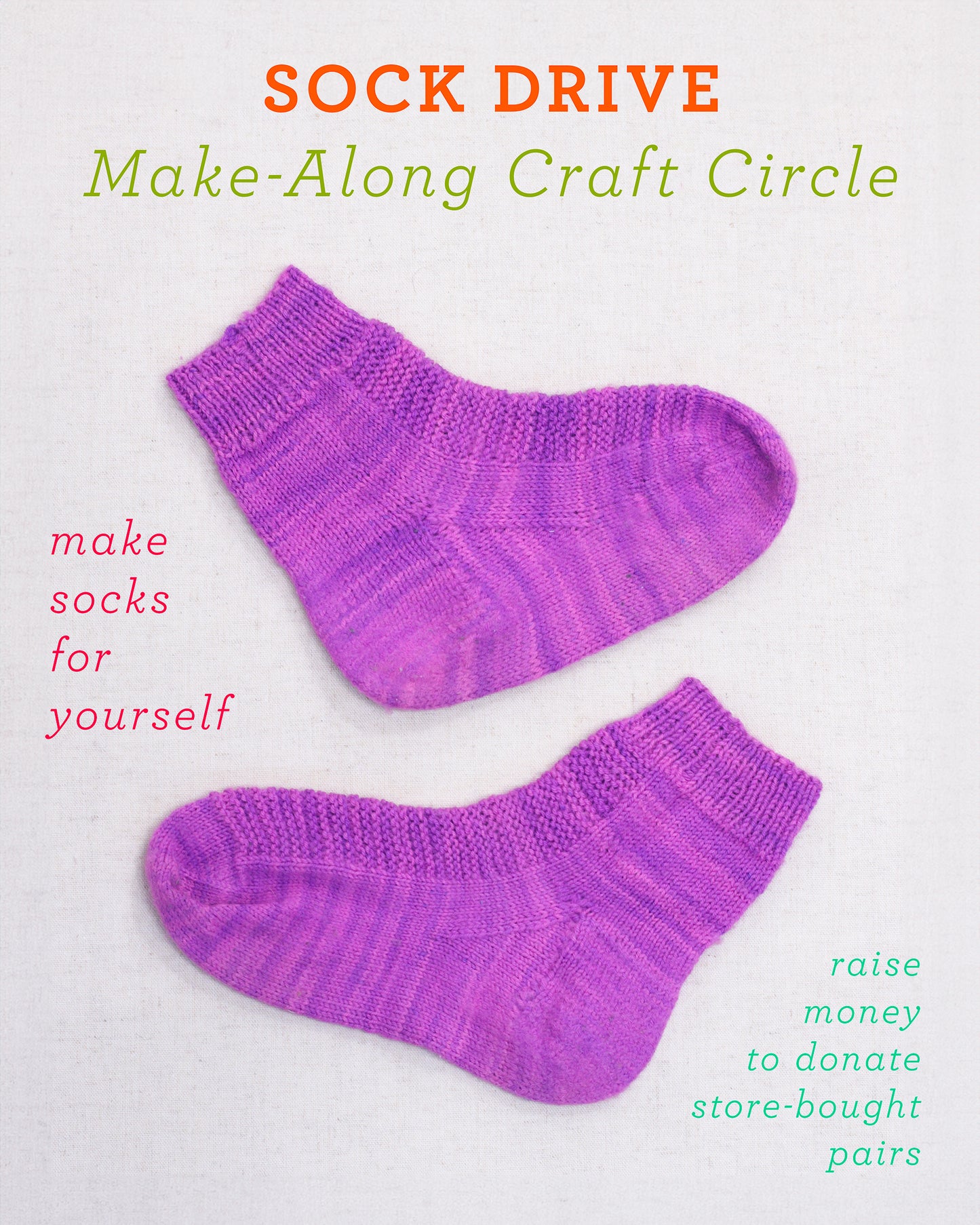 Sock Drive Make-Along Craft Circle & Fundraiser