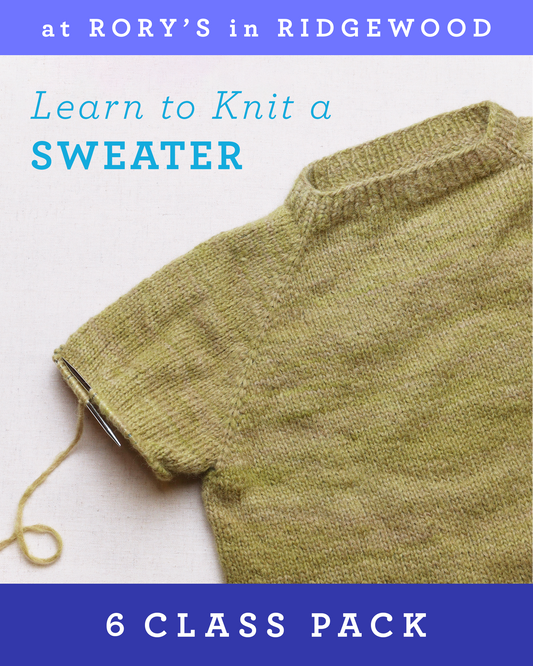 Learn to Knit a Sweater Workshop @ Rory's in Ridgewood